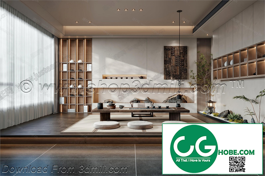 Tea Room 68 3D Model